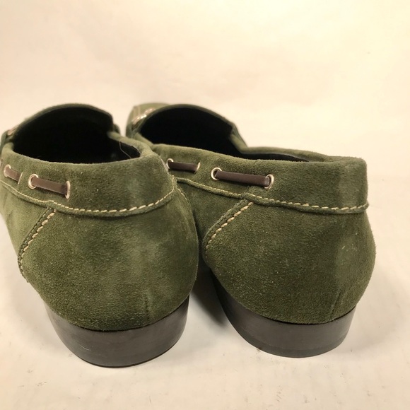 Lorenzo Banfi green suede stitched loafers - Picture 8 of 8